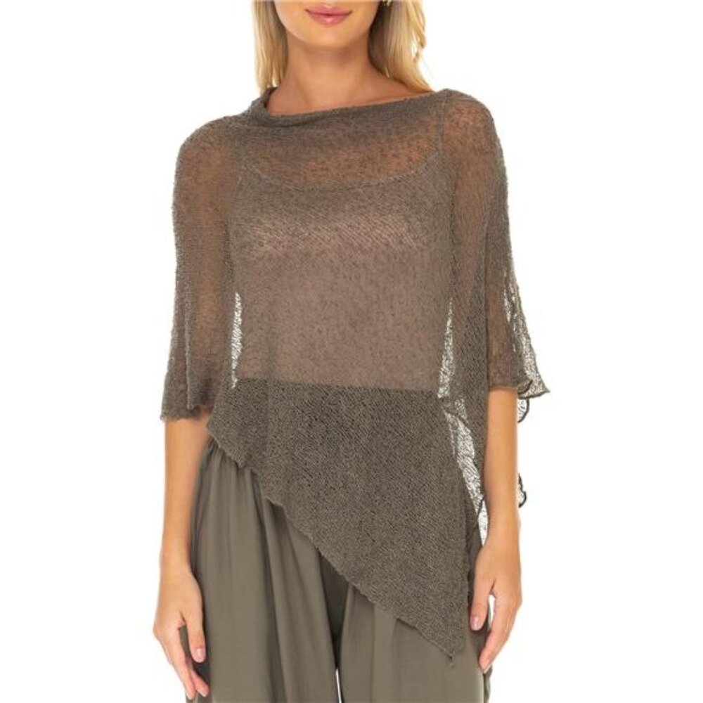 Womens Sheer Poncho Shrug Lightweight Summer Cover Up Beach Sweater Bolero